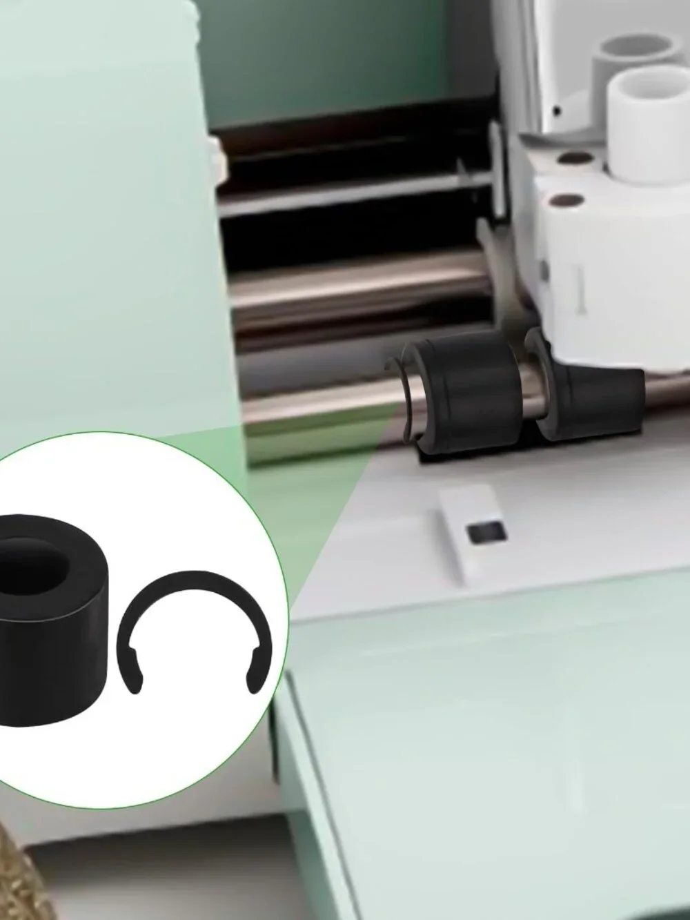 4pcs Rubber Roller Resolution for Cricut Maker and 4pcs Rubber Roller Replacemen